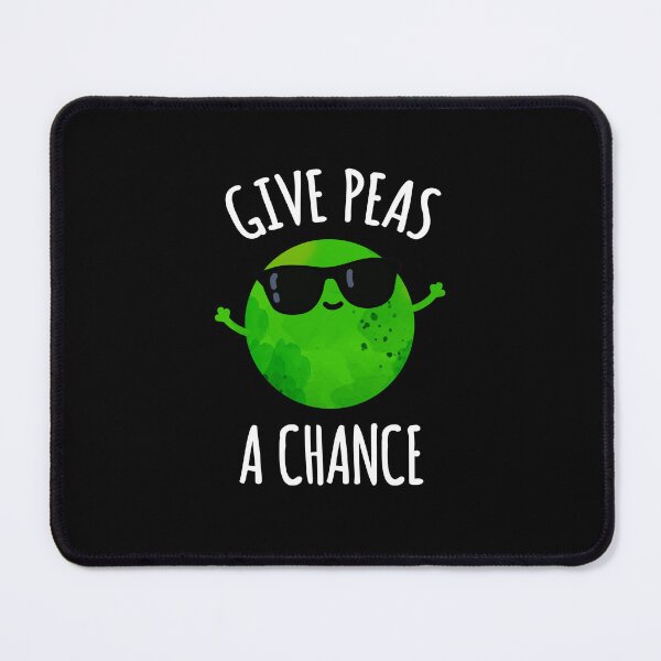 Item preview, Give Peas A Chance Positive Pea Puns (Dark BG) designed and sold by punnybone.