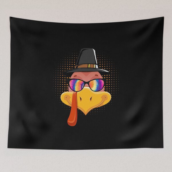 Item preview, Turkey Face boy sunglasses tie dye and hat thanksgiving day designed and sold by Mac Store.