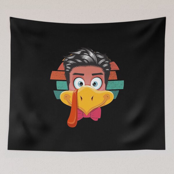 Item preview, Turkey Face boy hair tie thanksgiving day vintage retro designed and sold by Mac Store.
