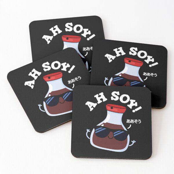 Item preview, Ah Soy Funny Soy Sauce Puns (Dark BG) designed and sold by punnybone.