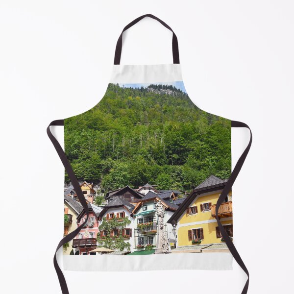 Item preview, Old colorful houses in Hallstatt village Austria designed and sold by goceris.