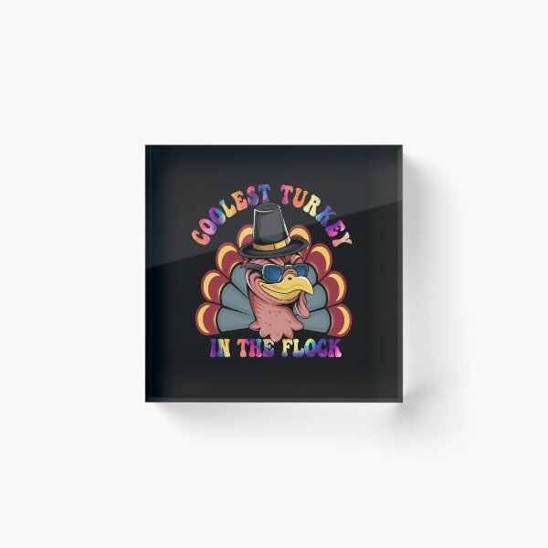 Item preview, Groovy Coolest Turkey In The Flock tie dye thanksgiving day designed and sold by Mac Store.