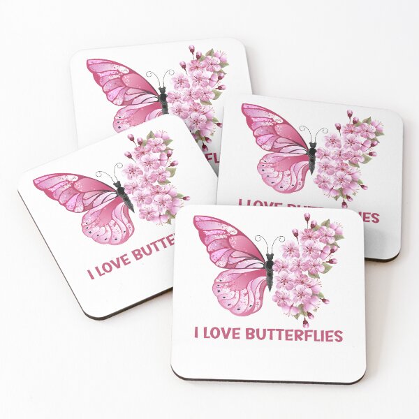 Item preview, I love butterlies, in pink designed and sold by Tiny-Love ⭐⭐⭐⭐⭐.