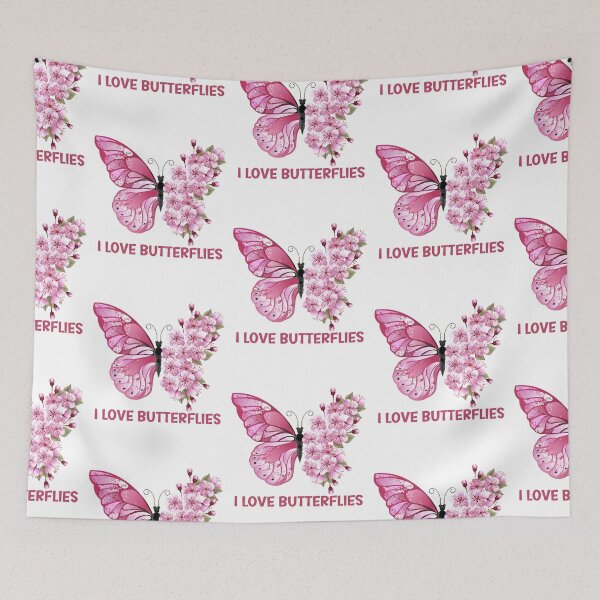 Item preview, I love butterlies, in pink designed and sold by Tiny-Love ⭐⭐⭐⭐⭐.