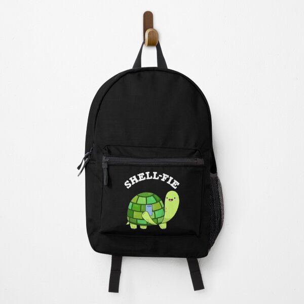 Item preview, Shell-fie Funny Tortoise Puns (Dark BG) designed and sold by punnybone.