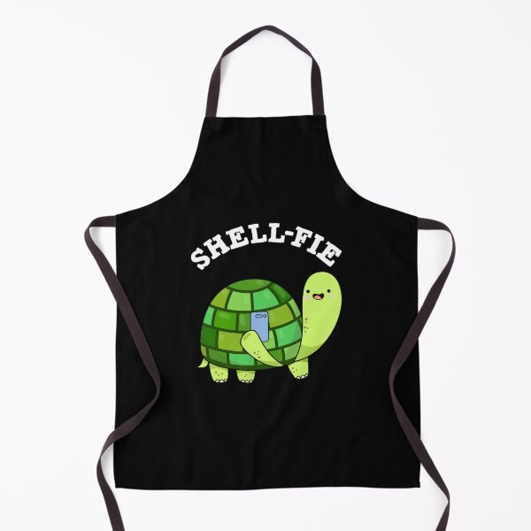 Item preview, Shell-fie Funny Tortoise Puns (Dark BG) designed and sold by punnybone.