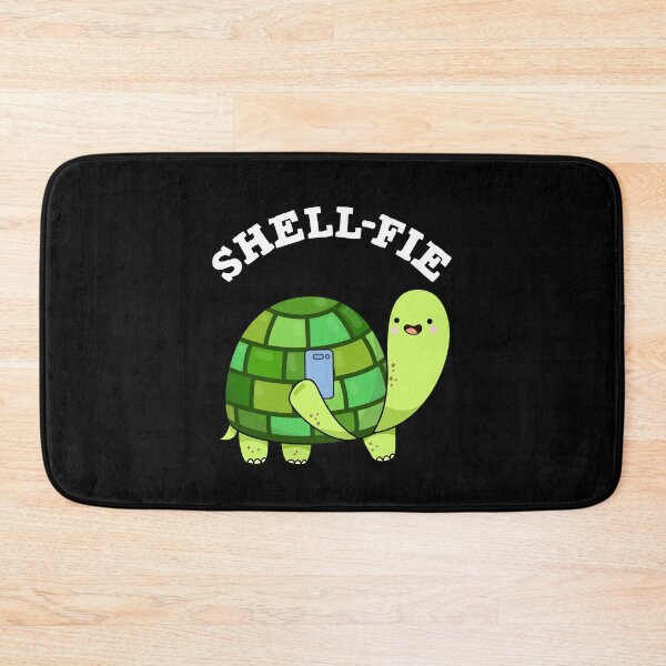 Item preview, Shell-fie Funny Tortoise Puns (Dark BG) designed and sold by punnybone.
