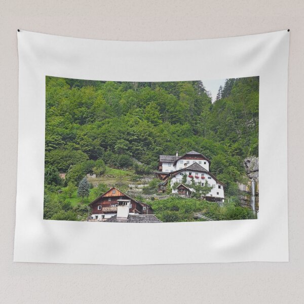 Item preview, Old houses in Hallstatt village landscape Austria designed and sold by goceris.