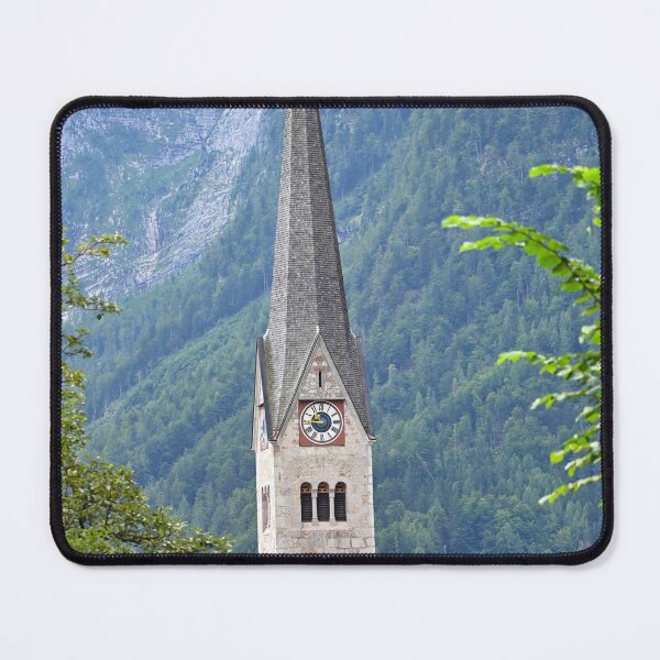 Item preview, Church tower with clock in Hallstatt Austria designed and sold by goceris.
