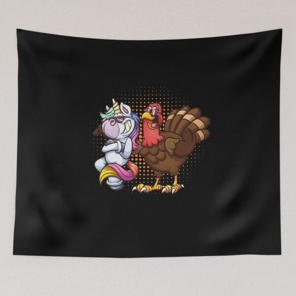 Item preview, Friendship between unicorn & turkey they wear sunglasses  designed and sold by Mac Store.