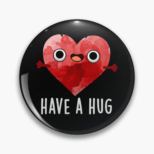 Item preview, Have A Hug Funny Heart Puns (Dark BG) designed and sold by punnybone.