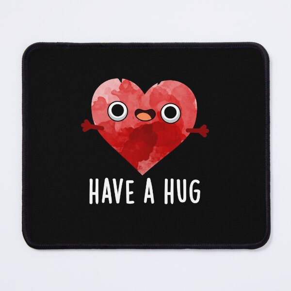 Item preview, Have A Hug Funny Heart Puns (Dark BG) designed and sold by punnybone.
