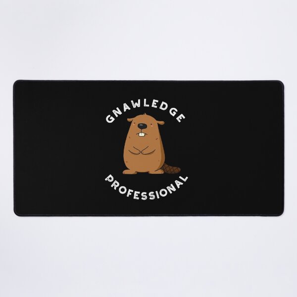 Item preview, Gnawledge Professional Funny Beaver Puns (Dark BG) designed and sold by punnybone.