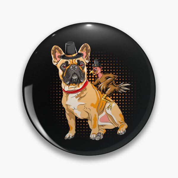 Item preview, A turkey riding a bulldog they wear hat thanksgiving day designed and sold by Mac Store.