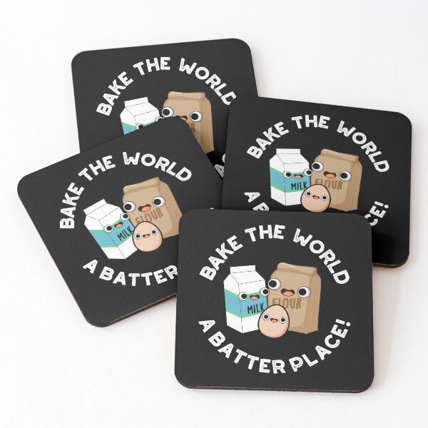 Item preview, Bake The World A Batter Place Funny Baking Puns (Dark BG) designed and sold by punnybone.