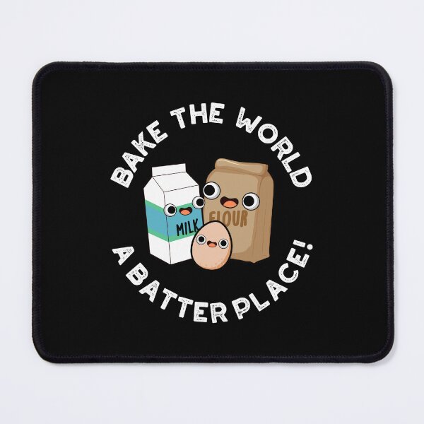 Item preview, Bake The World A Batter Place Funny Baking Puns (Dark BG) designed and sold by punnybone.