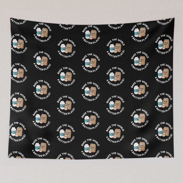Item preview, Bake The World A Batter Place Funny Baking Puns (Dark BG) designed and sold by punnybone.