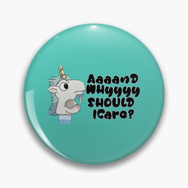 Item preview, blueys Unicorse Puppet Why Should I Care Sticker8png designed and sold by JoyHuel.
