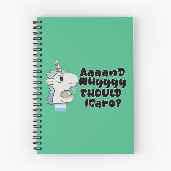 Item preview, blueys Unicorse Puppet Why Should I Care Sticker8png designed and sold by JoyHuel.