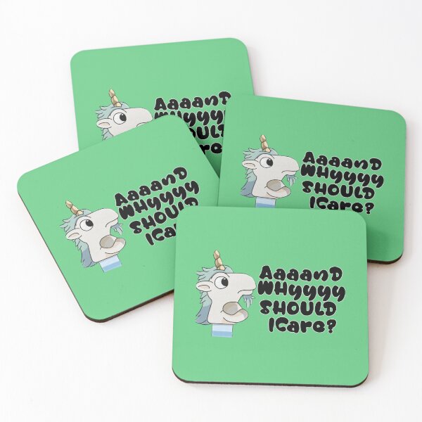 Item preview, blueys Unicorse Puppet Why Should I Care Sticker8png designed and sold by JoyHuel.
