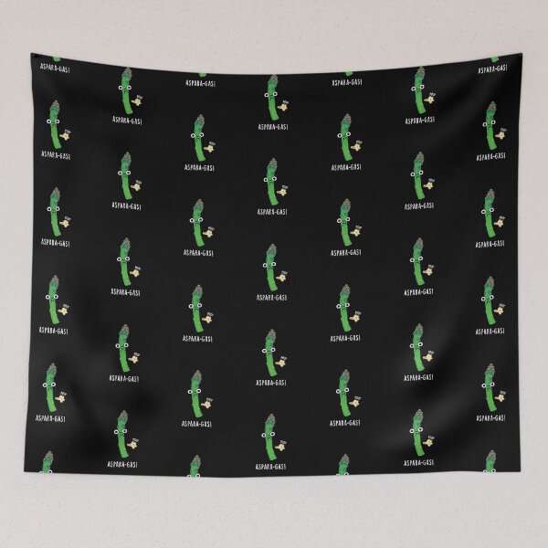 Item preview, Aspara-gas Funny Asparagus Veggie Puns (Dark BG) designed and sold by punnybone.