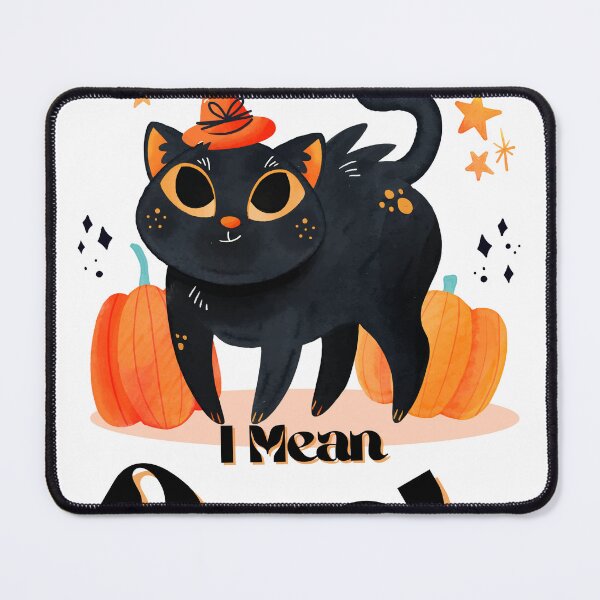 Item preview, Meow I mean boo, spooky cat for Halloween designed and sold by fluffyfluky.