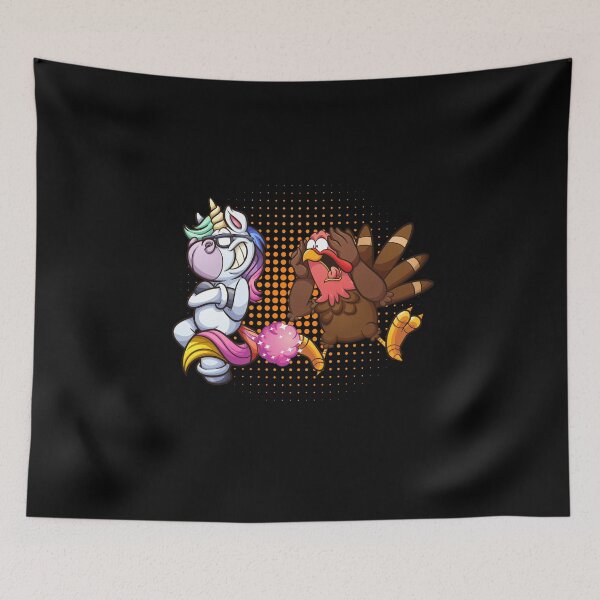 Item preview, Farting Magical unicorn and Shocked turkey thanksgiving day designed and sold by Mac Store.