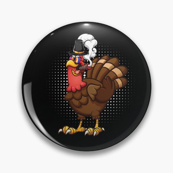 Item preview, Smoking a cigarette turkey wearing sunglasses tie dye hat thanksgiving  designed and sold by Mac Store.