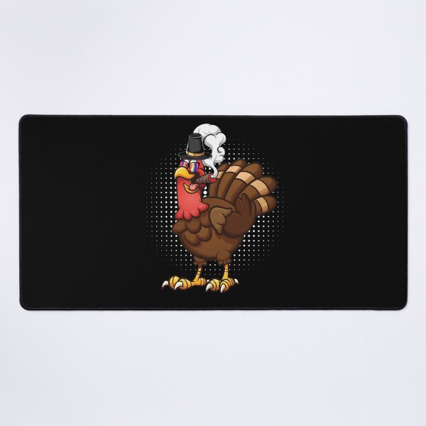 Item preview, Smoking a cigarette turkey wearing sunglasses tie dye hat thanksgiving designed and sold by Mac Store.