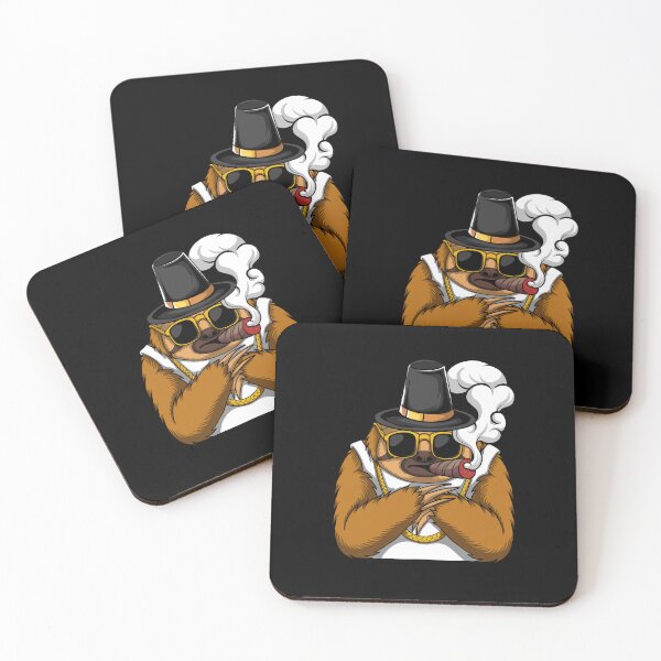 Item preview, Sloth animal smokes cigarettes style a hip-hop thanksgiving designed and sold by Mac Store.