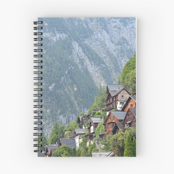 Item preview, Old stone and wooden houses in Hallstatt village Austria designed and sold by goceris.