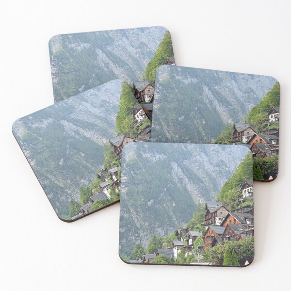 Item preview, Old stone and wooden houses in Hallstatt village Austria designed and sold by goceris.