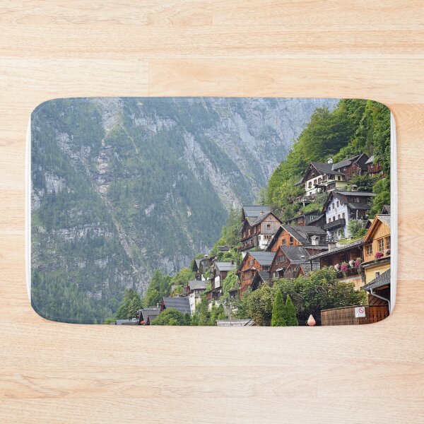 Item preview, Old stone and wooden houses in Hallstatt village Austria designed and sold by goceris.