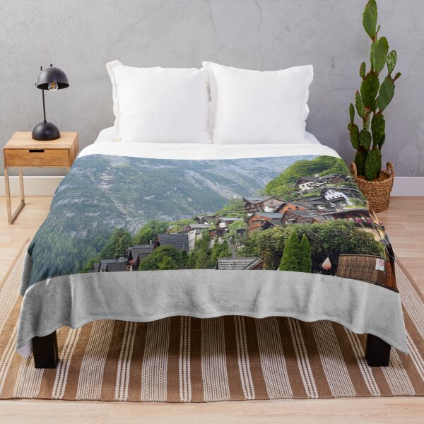 Item preview, Old stone and wooden houses in Hallstatt village Austria designed and sold by goceris.