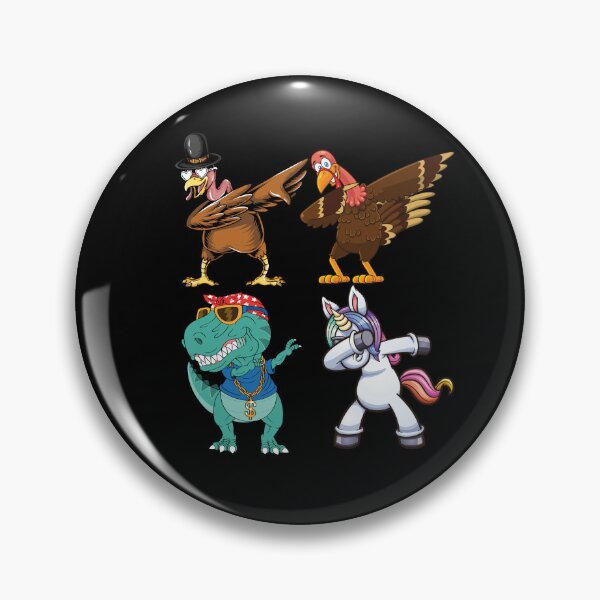 Item preview, Dabbing Squad turkey unicorn dinosaur thanksgiving day designed and sold by Mac Store.