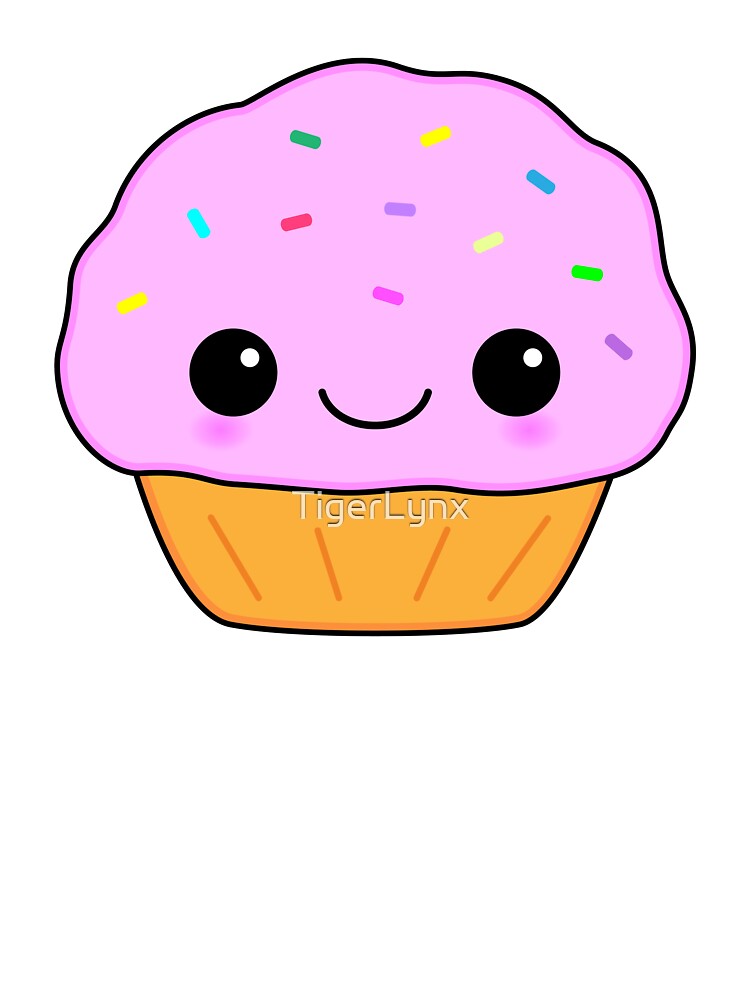 Cute Pink Kawaii Cupcake