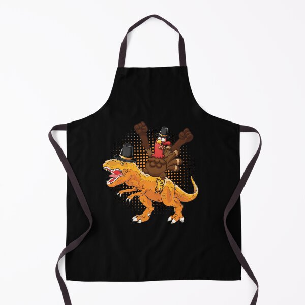 Item preview, A happy turkey riding a dinosaur they wear hat thanksgiving designed and sold by Mac Store.