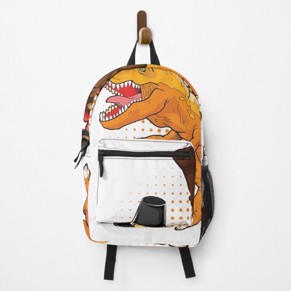 Item preview, A happy turkey riding a dinosaur they wear hat thanksgiving designed and sold by Mac Store.