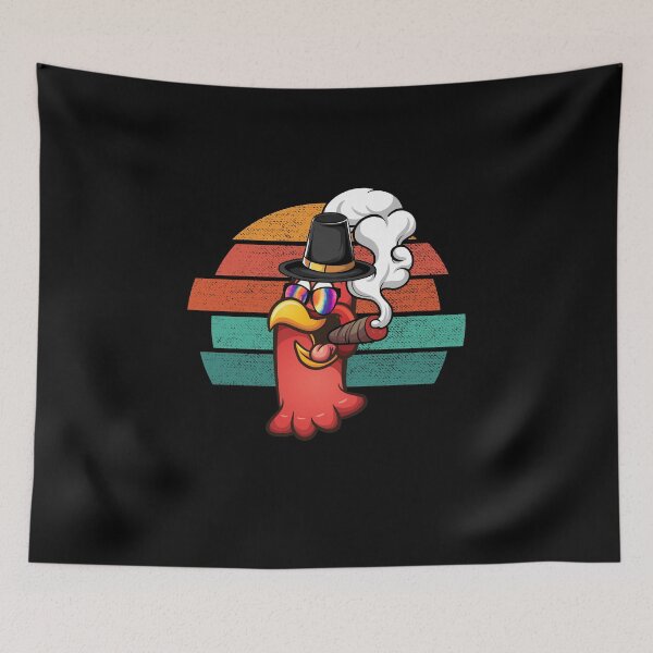 Item preview, Turkey head Smoked a cigarette wearing sunglasses tie dye designed and sold by Mac Store.