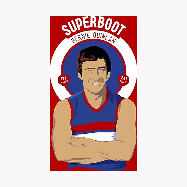 Item preview, Bernie Quinlan of the Bulldogs - for red shirts designed and sold by Chris Rees.