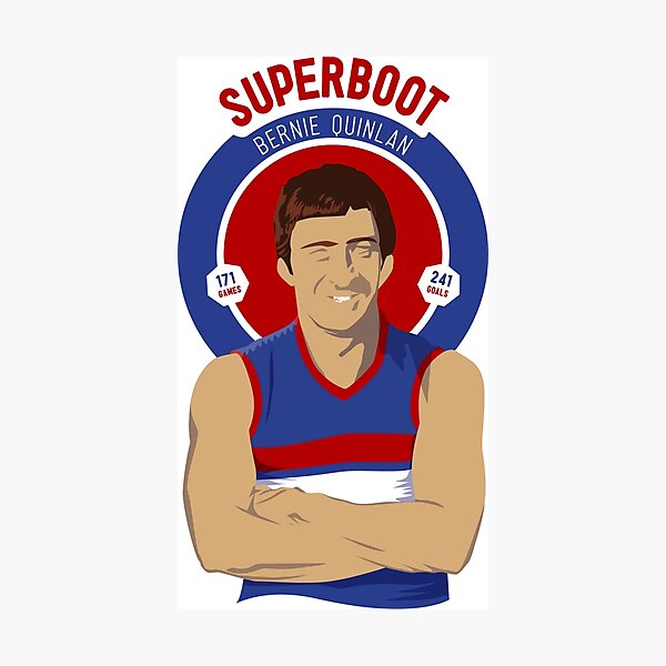 Item preview, Bernie Quinlan of the Bulldogs - for white shirts designed and sold by Chris Rees.