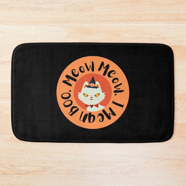 Item preview, Meow Meow, I mean BOO, Witch cat for Halloween  designed and sold by fluffyfluky.