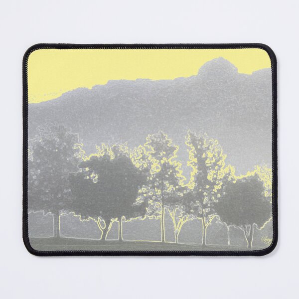 Item preview, Misty Trees Poem of Quietness Yellow designed and sold by SpiritGifts.