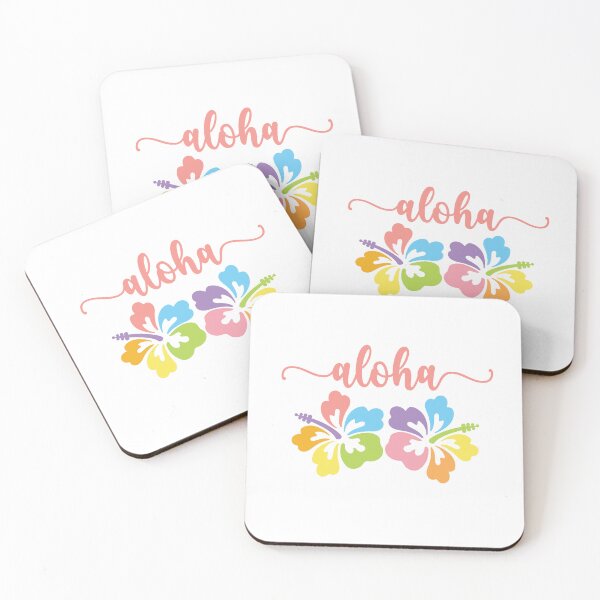 Item preview, Aloha Hawaii Pastel Hibiscus flowers designed and sold by BuxomBabe21.