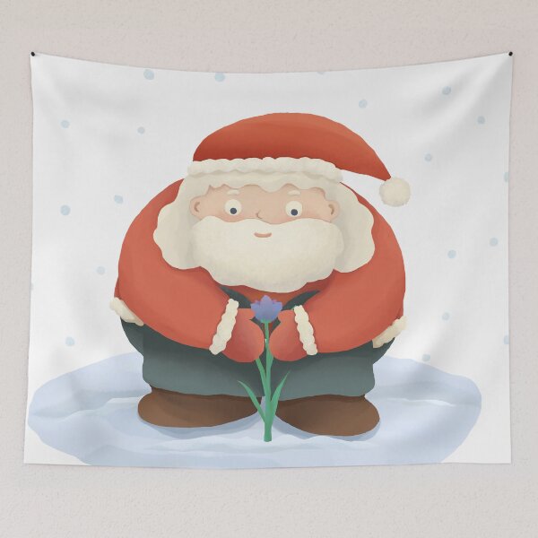 Item preview, Santa Claus caring for little flower designed and sold by iriafung.