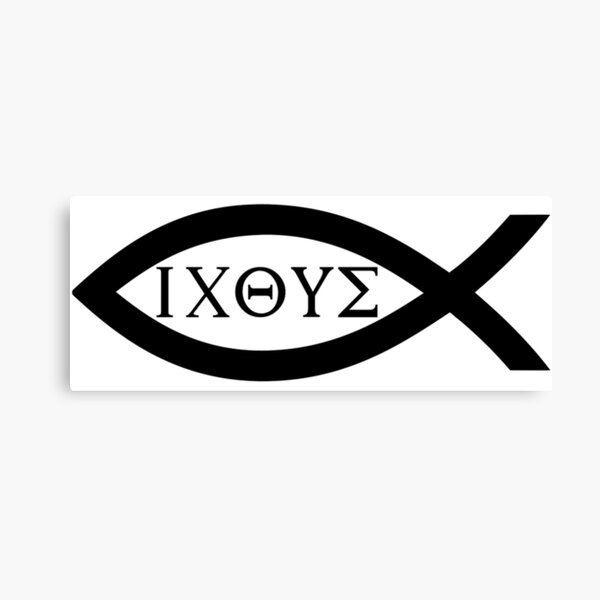 IXOYE - Christian Fish Symbol Canvas Print