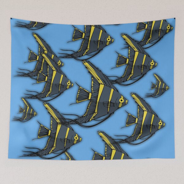 Item preview, Gray & Yellow Angelfish designed and sold by HeadRubble.