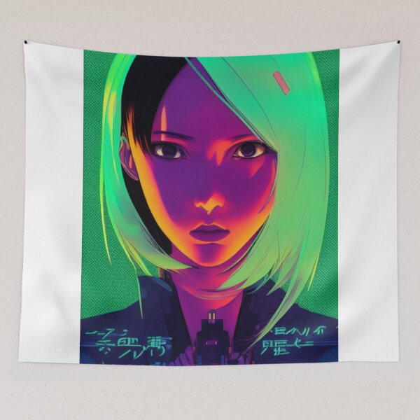 Item preview, Cyberpunk anime girl  designed and sold by Mirochan80.