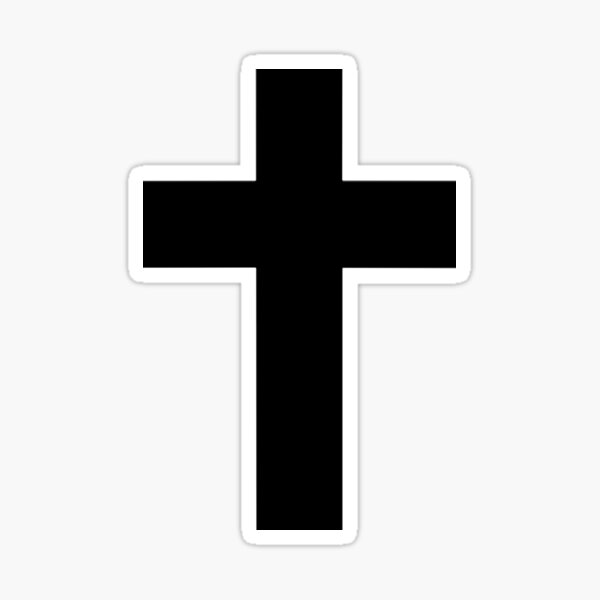 Basic Christian Cross Sticker