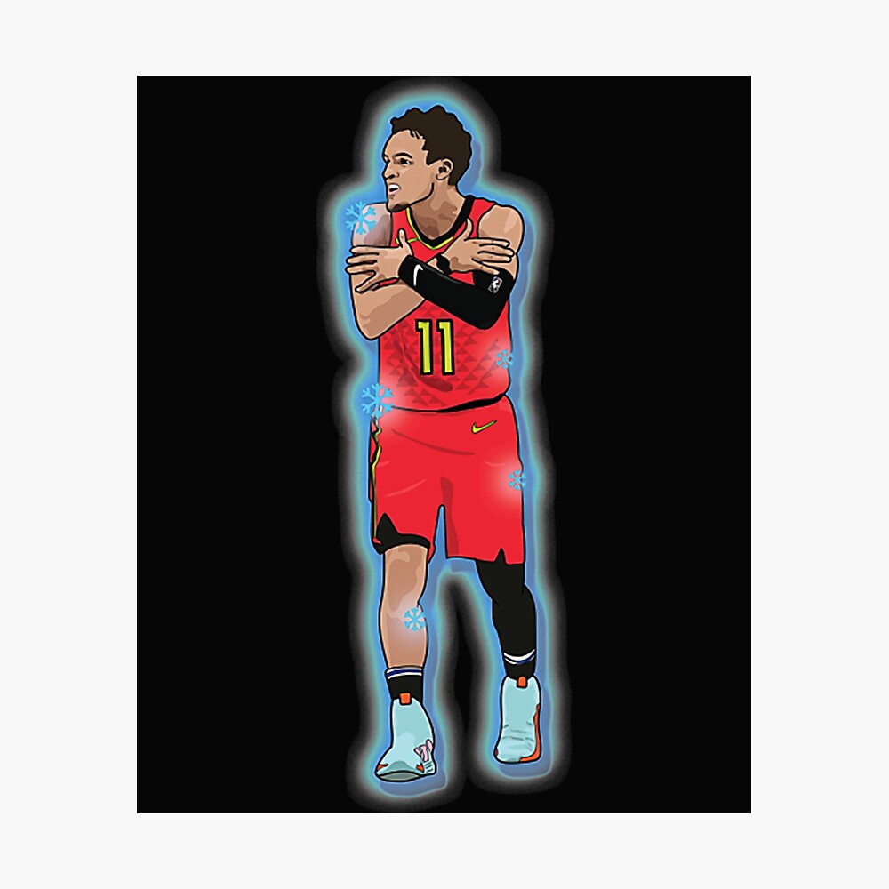 Trae Young Cartoon Style City Style Jersey Poster for Sale by